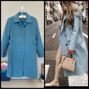 Women’s blue wool coat